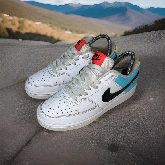 Nike Women's 7 Court Vision‎ CZ9352-100 White Athletic Shoes Sneakers Gym Shoe - Picture 1 of 16